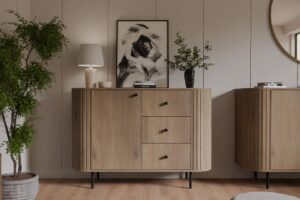 Komoda OLIVIO 1F 3S, Dąb cremona